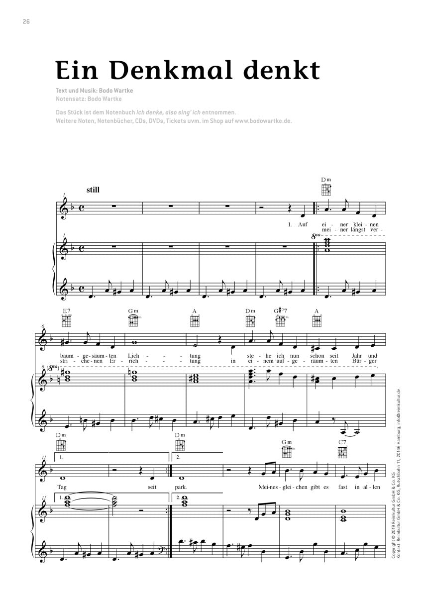 Bodo Wartke – Noten PDF