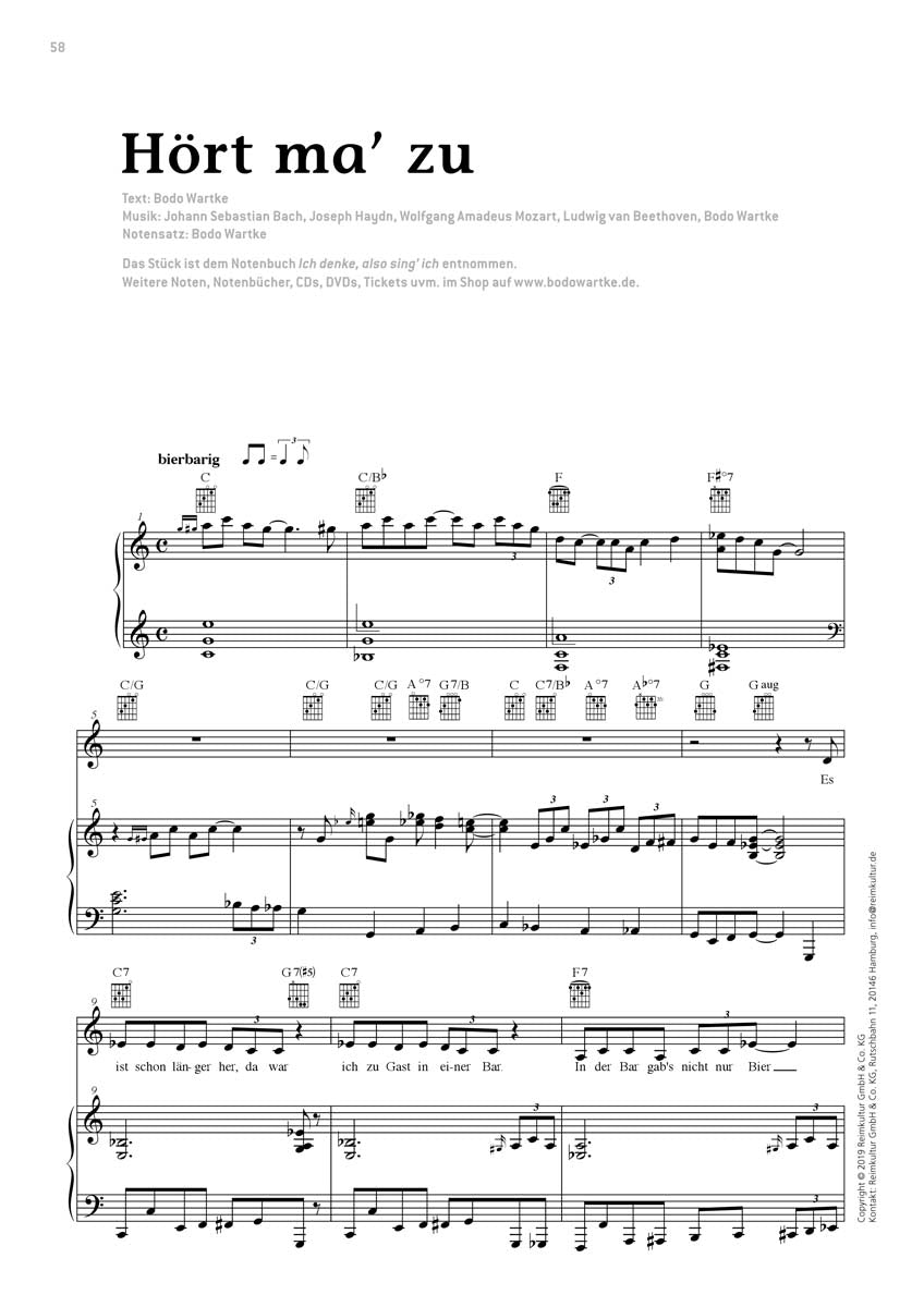 Bodo Wartke – Noten PDF
