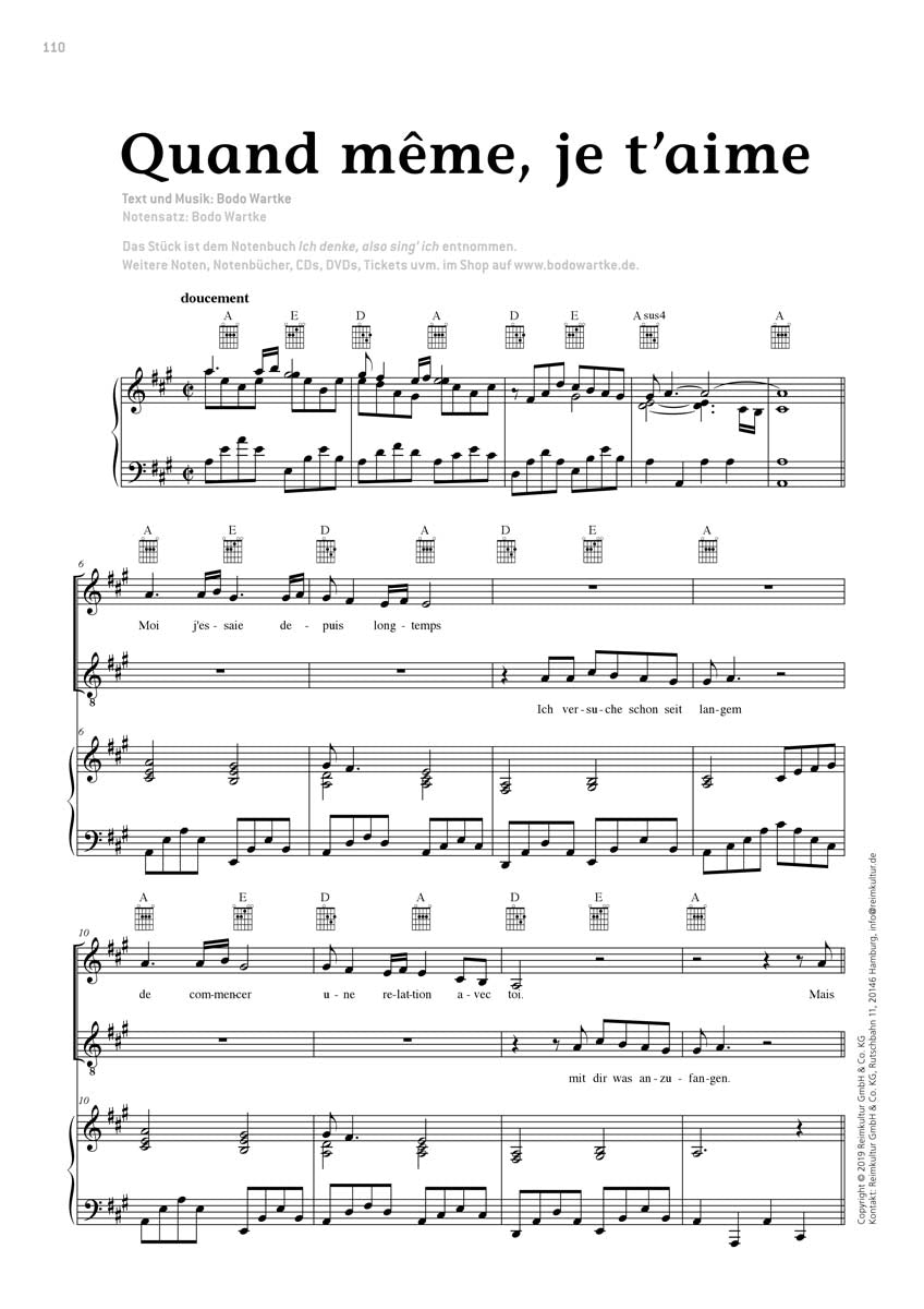 Bodo Wartke – Noten PDF