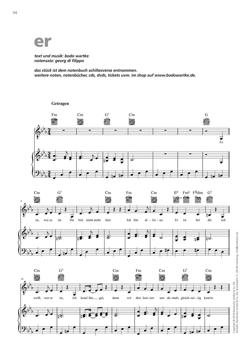 Bodo Wartke – Noten PDF