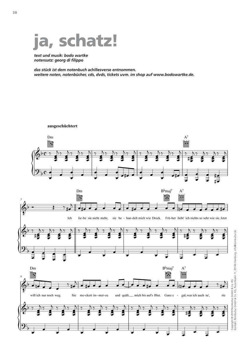Bodo Wartke – Noten PDF
