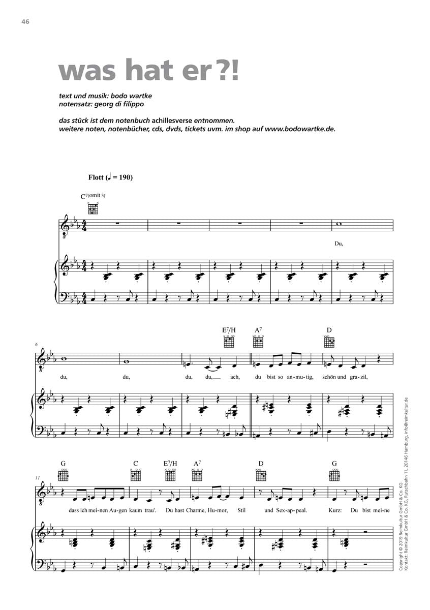 Bodo Wartke – Noten PDF