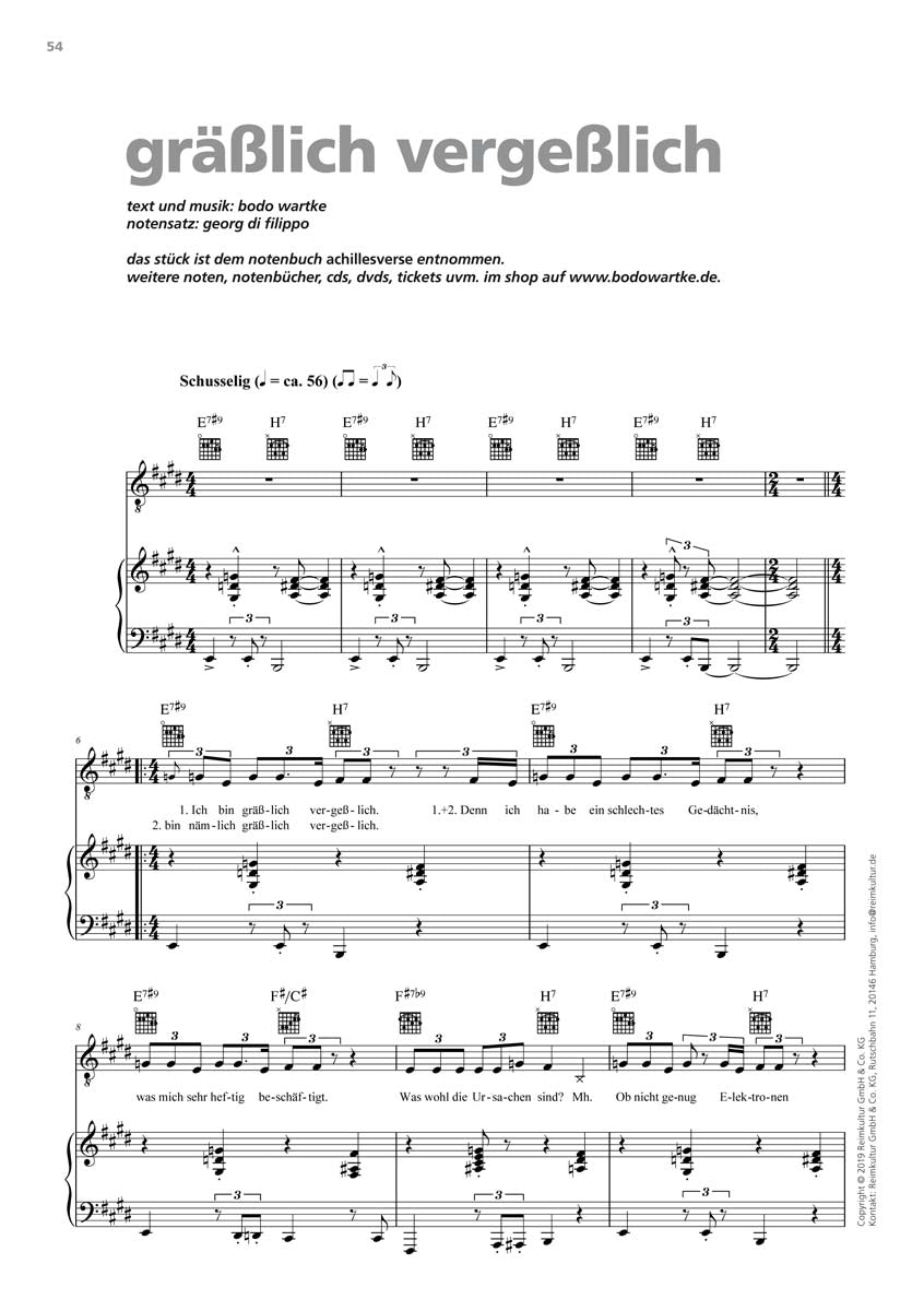 Bodo Wartke – Noten PDF