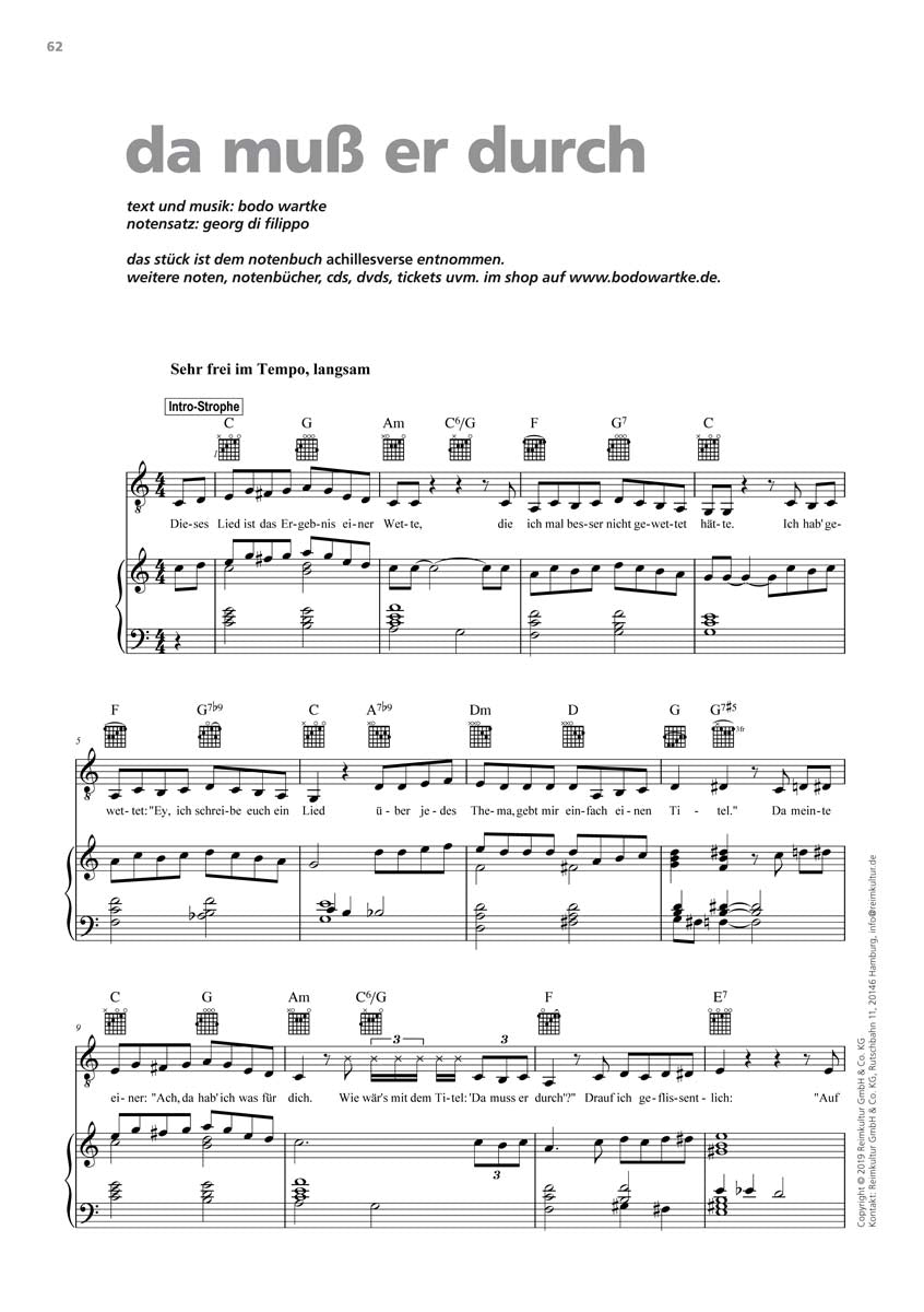 Bodo Wartke – Noten PDF