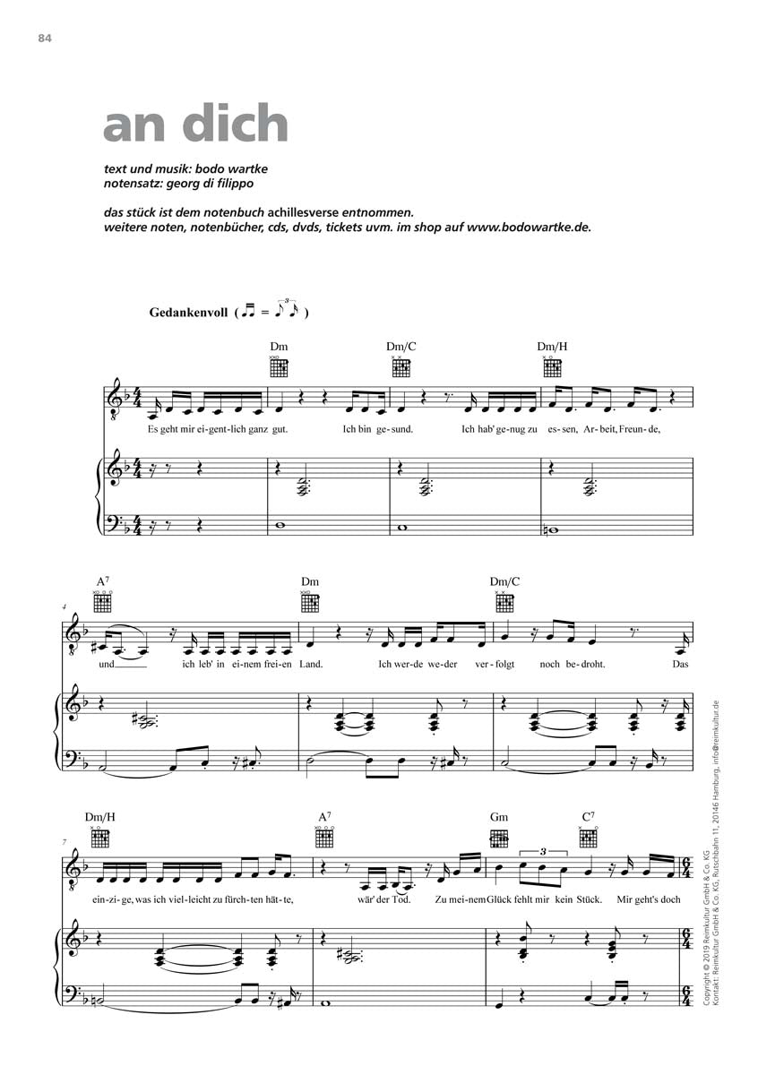 Bodo Wartke – Noten PDF
