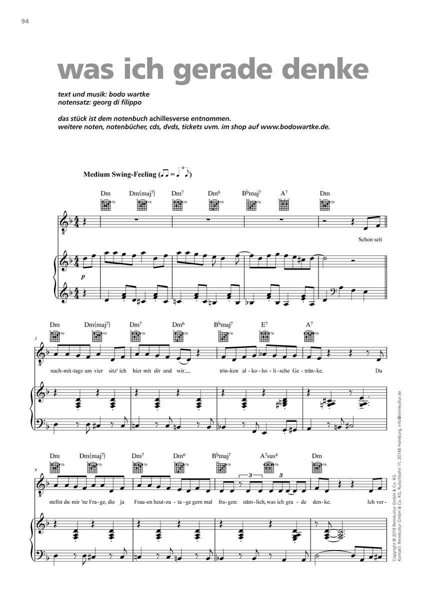Bodo Wartke – Noten PDF