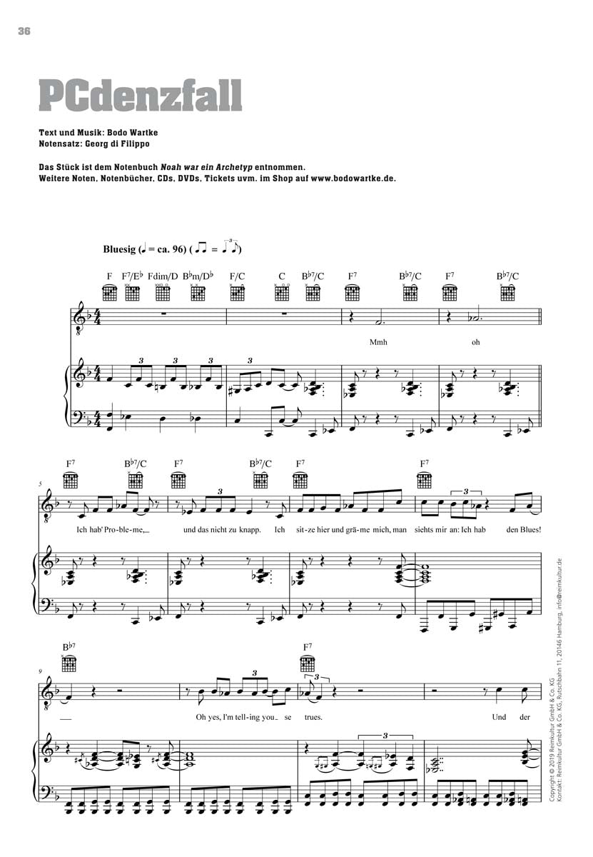 Bodo Wartke – Noten PDF