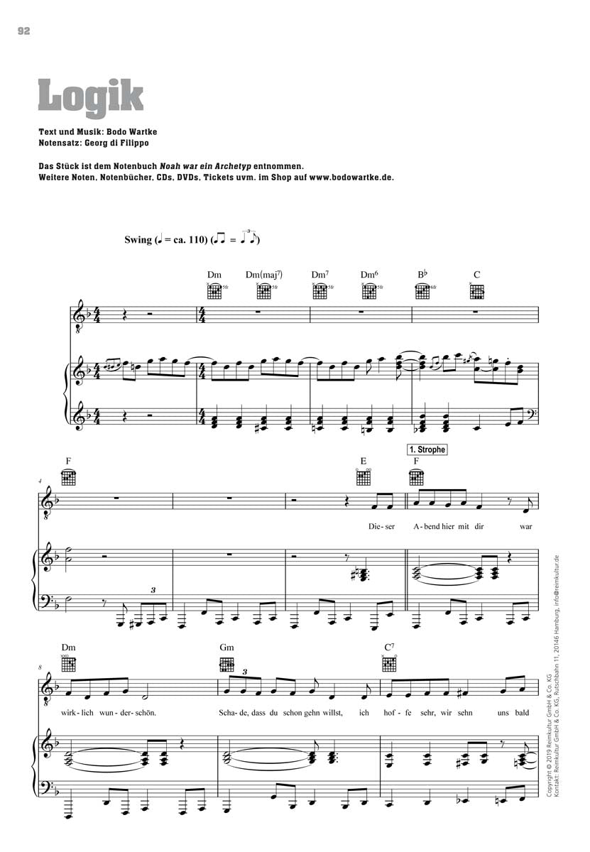 Bodo Wartke – Noten PDF