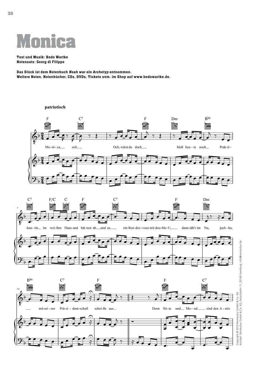 Bodo Wartke – Noten PDF