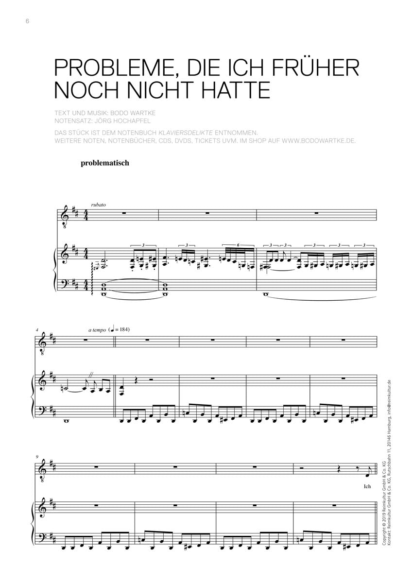 Bodo Wartke – Noten PDF