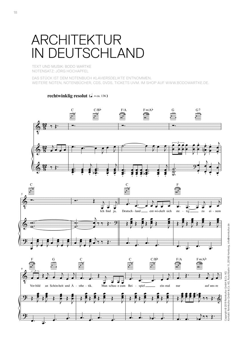 Bodo Wartke – Noten PDF