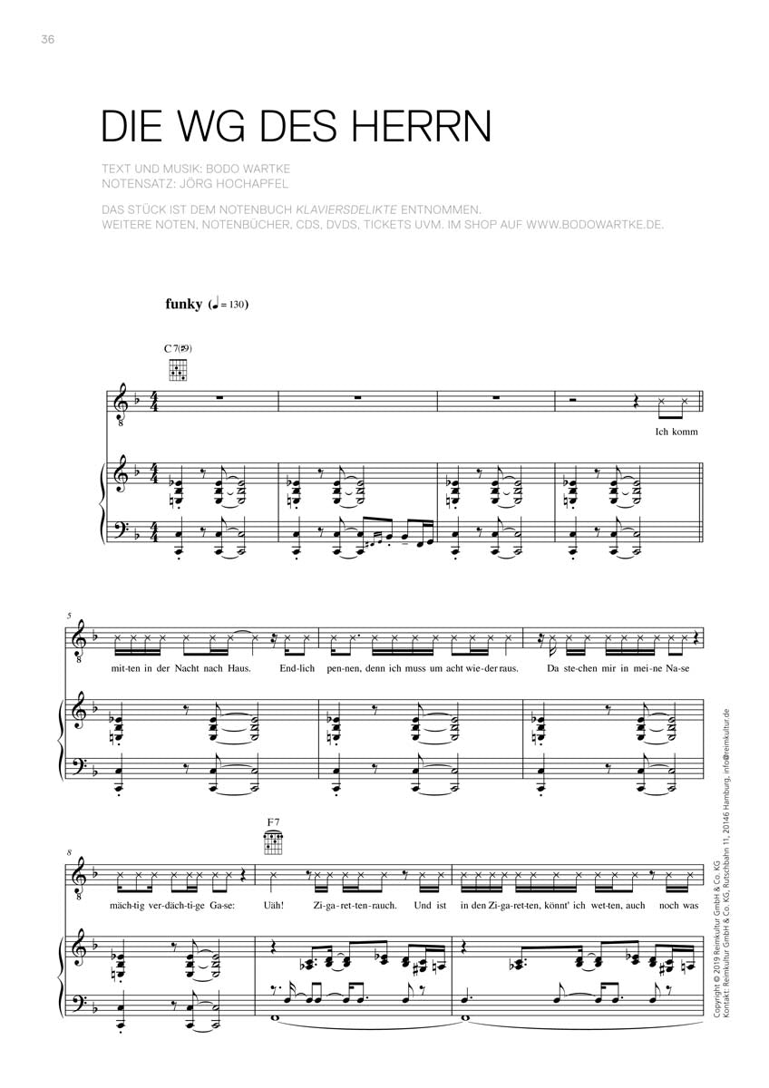 Bodo Wartke – Noten PDF