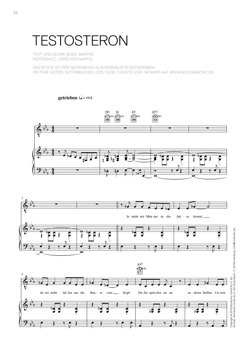 Bodo Wartke – Noten PDF
