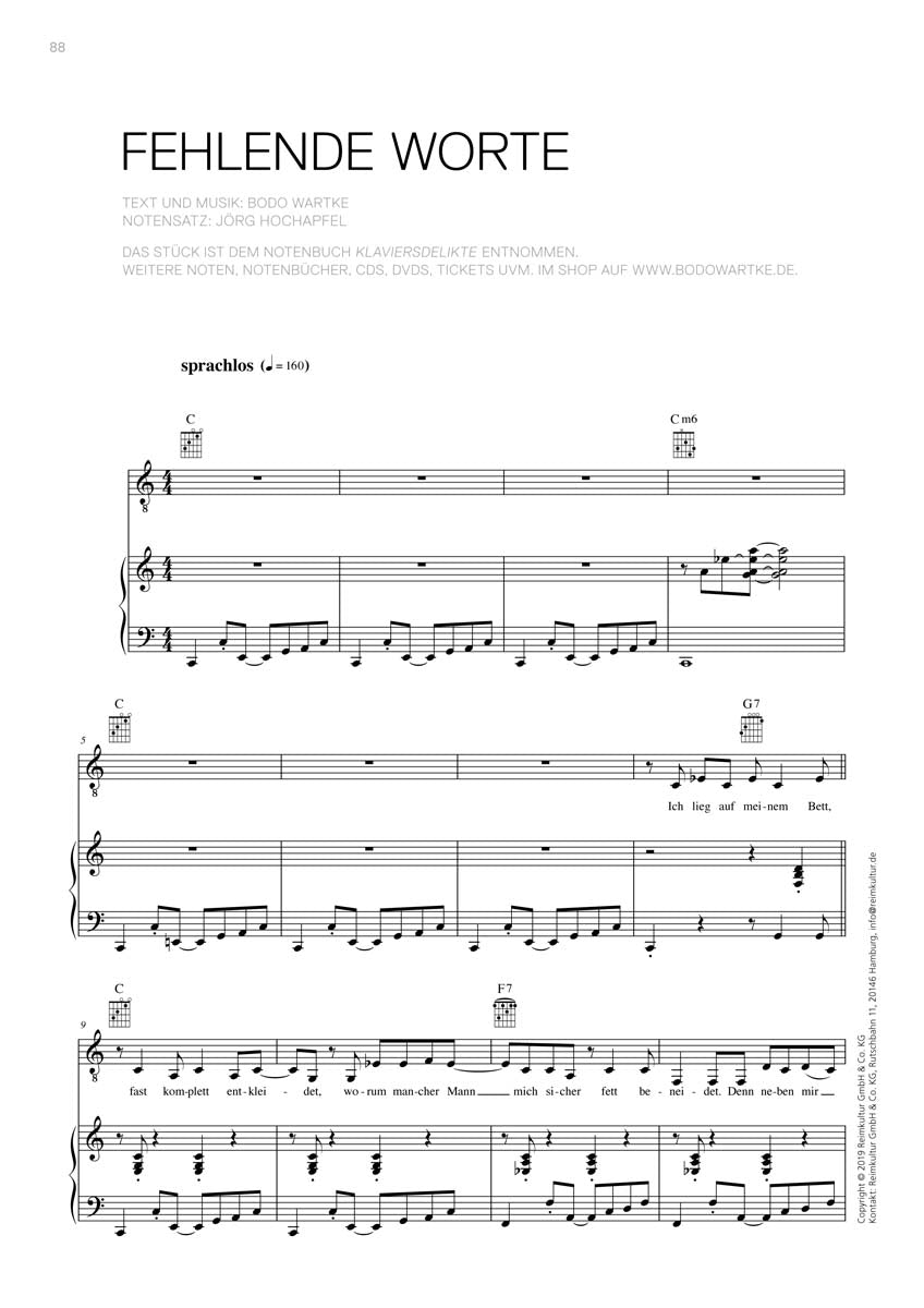 Bodo Wartke – Noten PDF