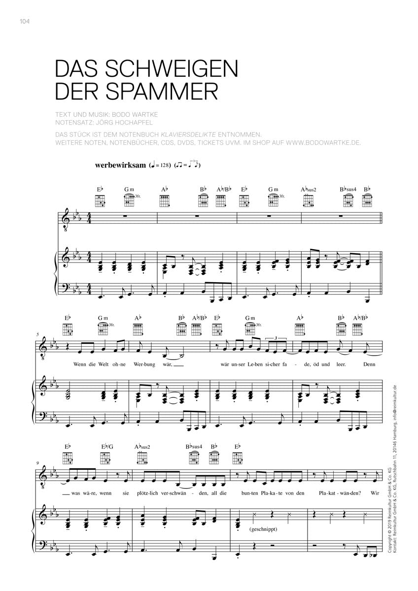 Bodo Wartke – Noten PDF