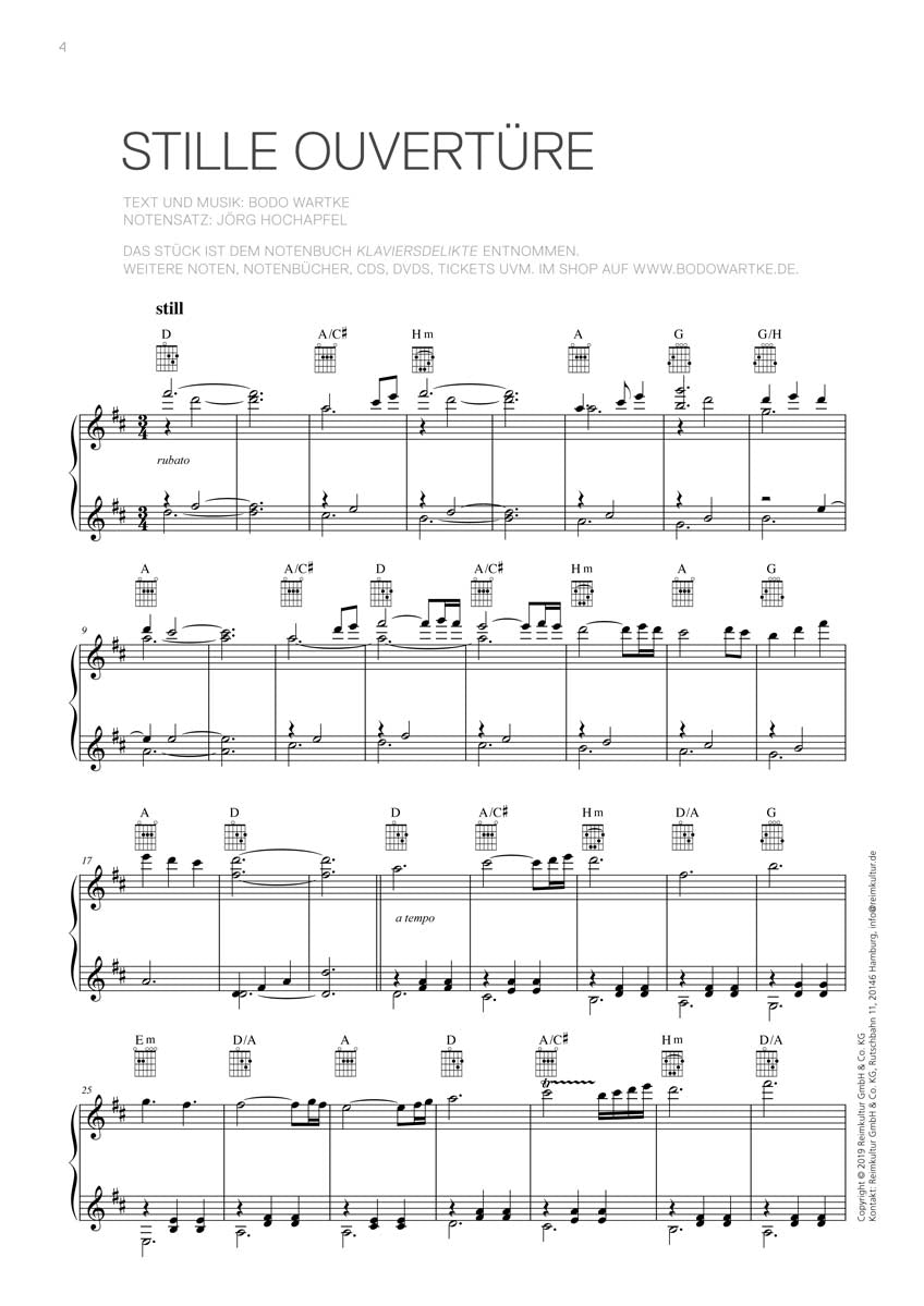 Bodo Wartke – Noten PDF