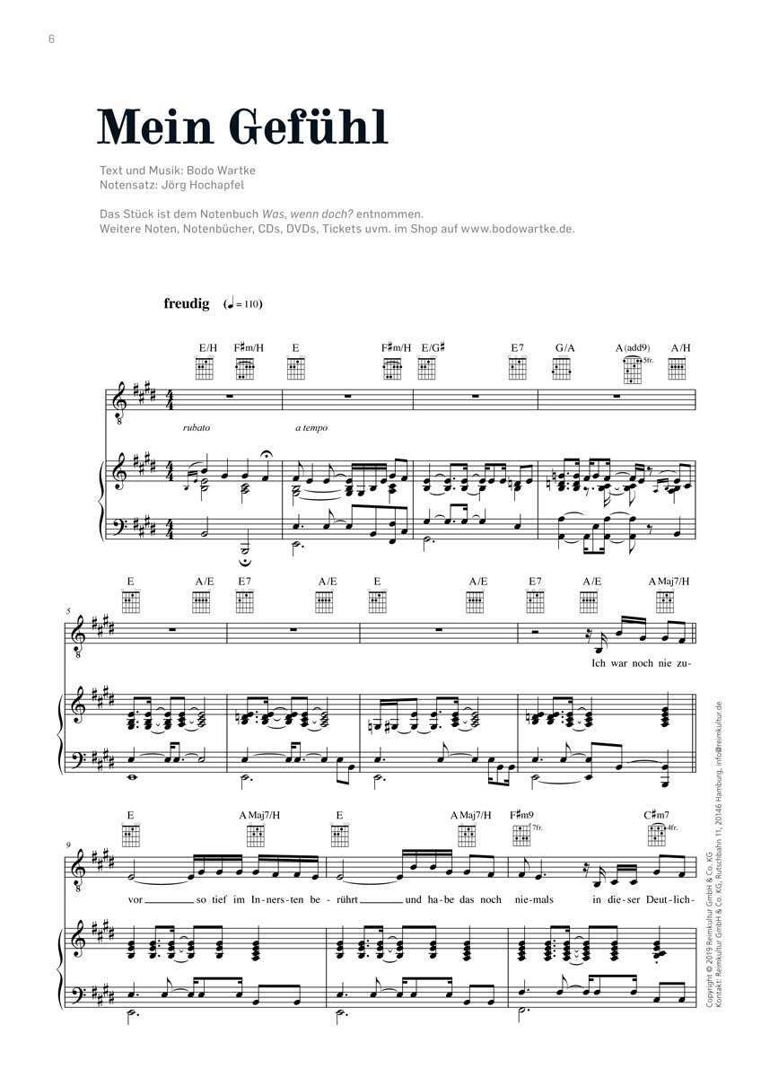 Bodo Wartke – Noten PDF