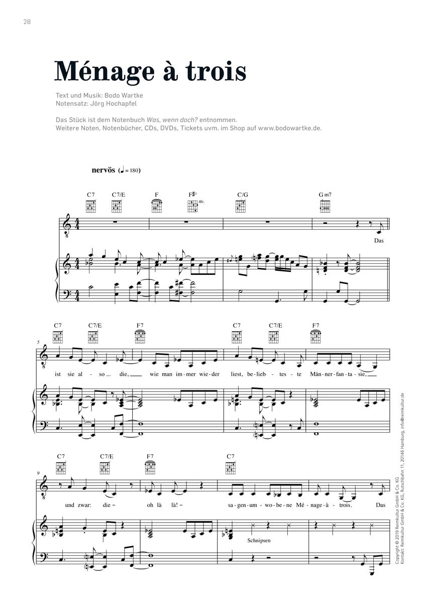 Bodo Wartke – Noten PDF