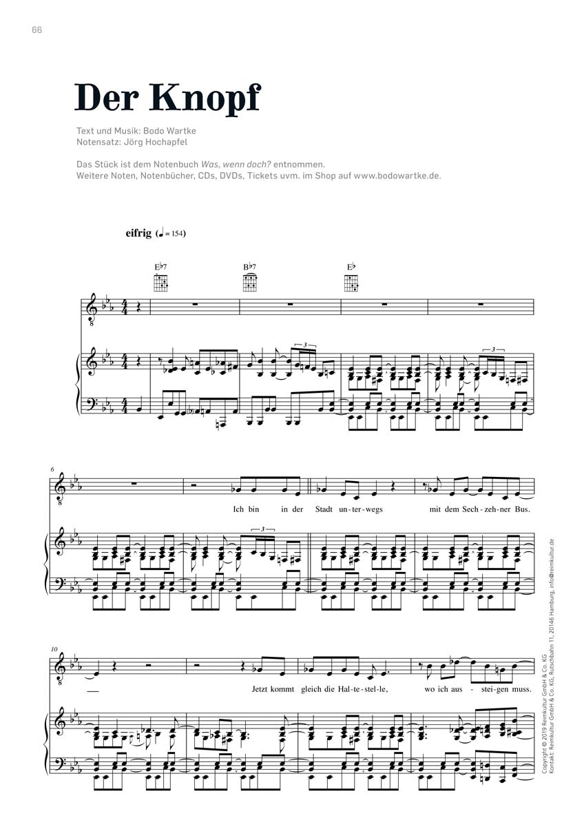 Bodo Wartke – Noten PDF