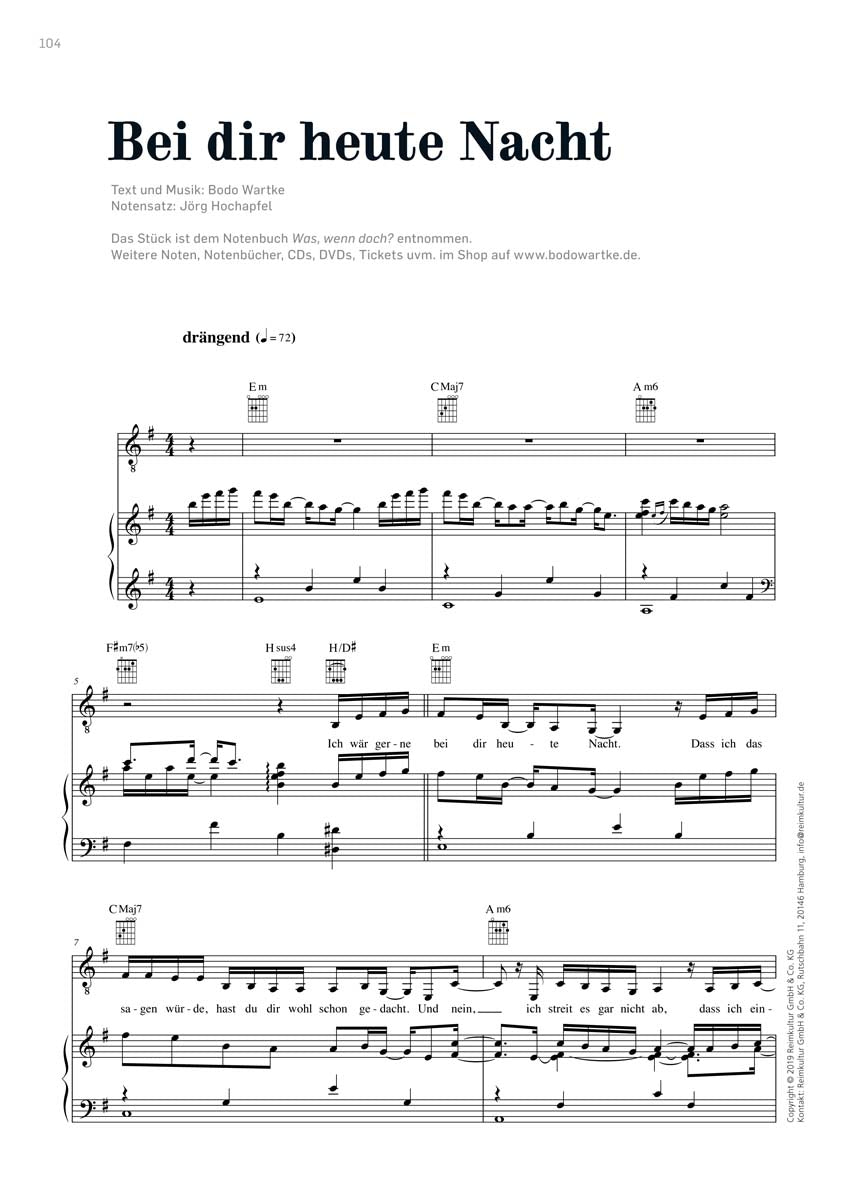 Bodo Wartke – Noten PDF
