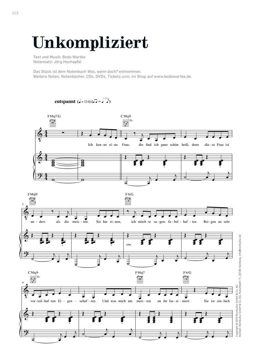 Bodo Wartke – Noten PDF