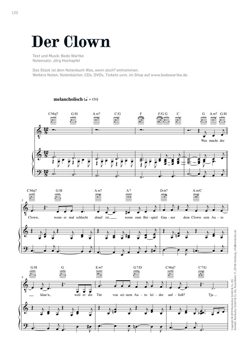 Bodo Wartke – Noten PDF