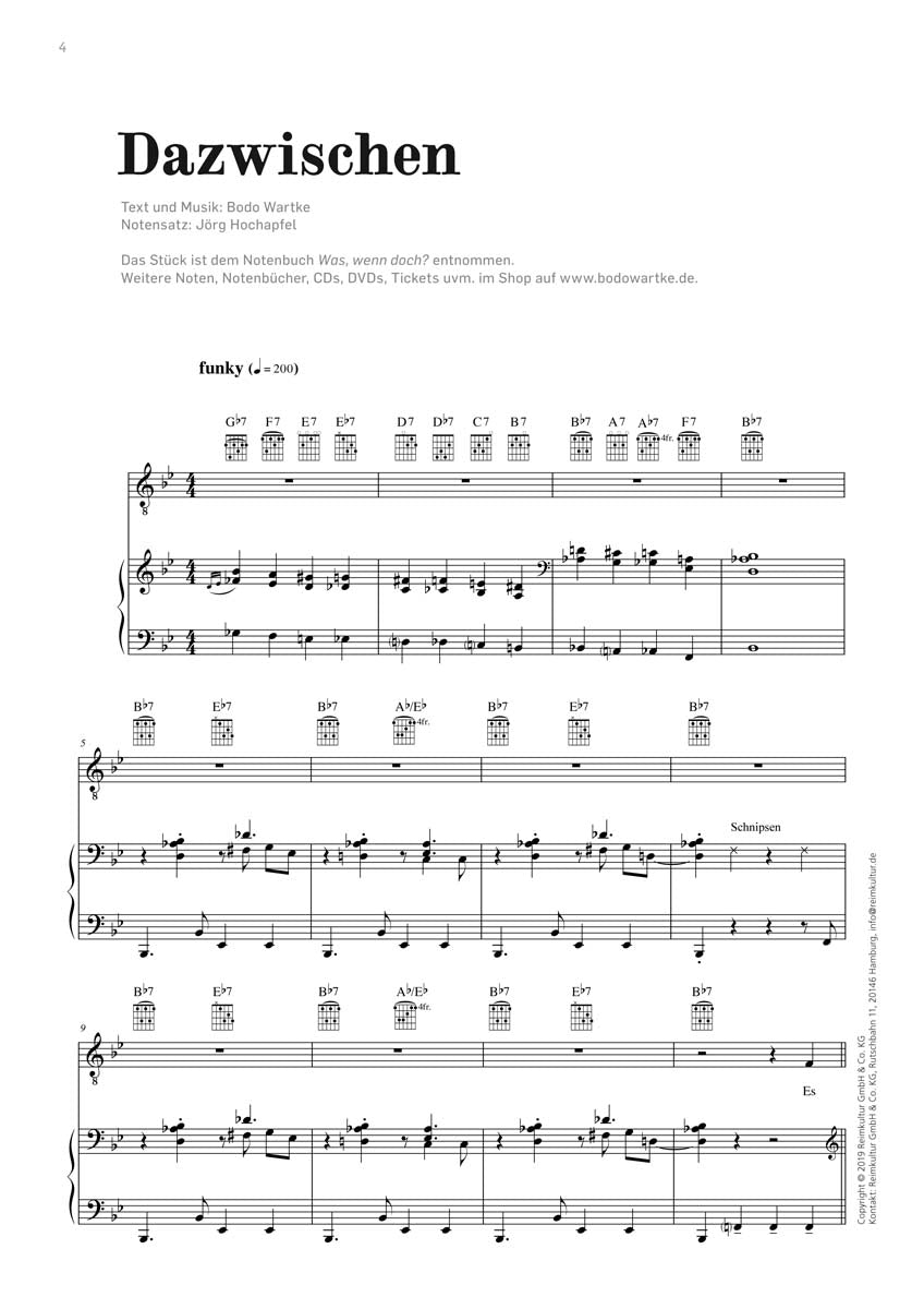 Bodo Wartke – Noten PDF