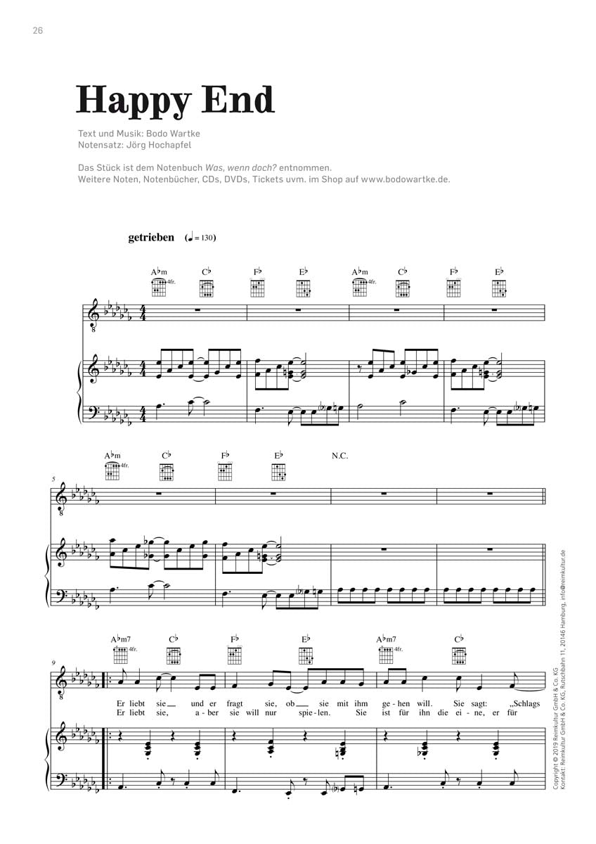 Bodo Wartke – Noten PDF