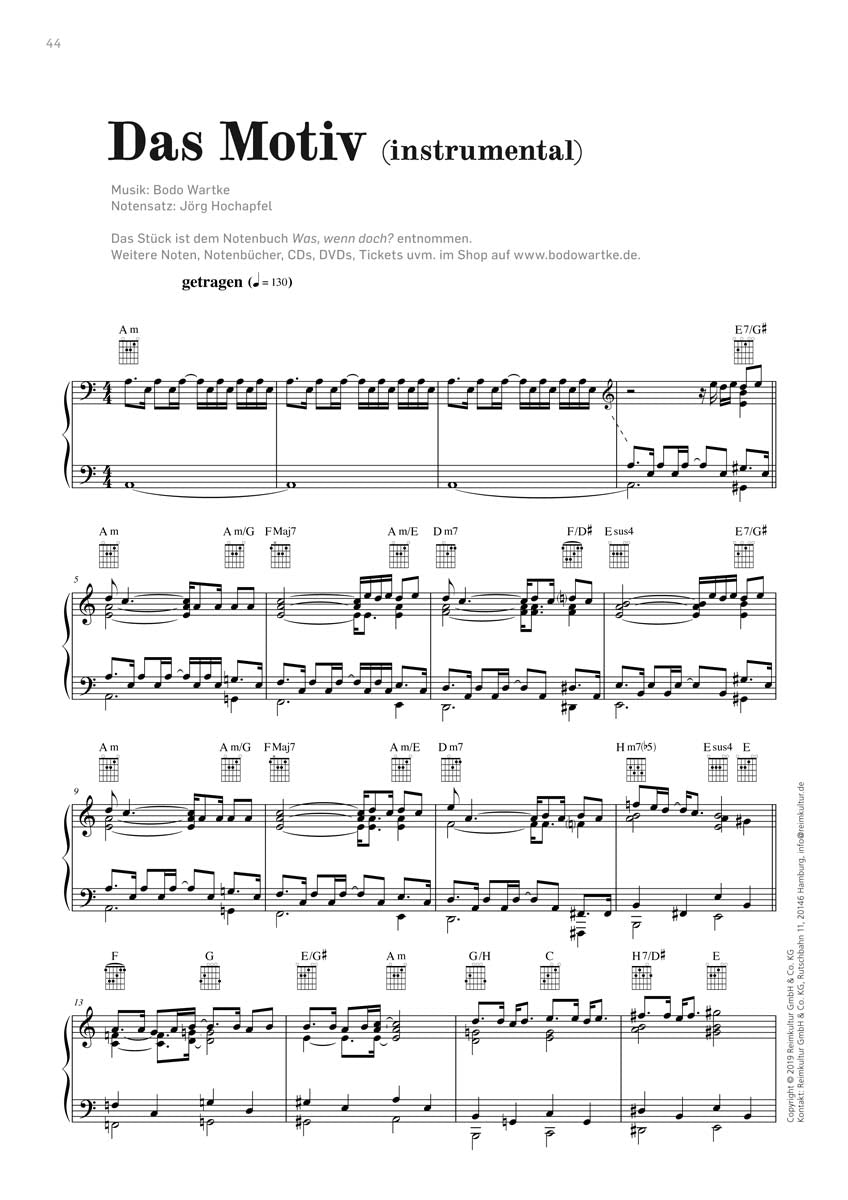 Bodo Wartke – Noten PDF