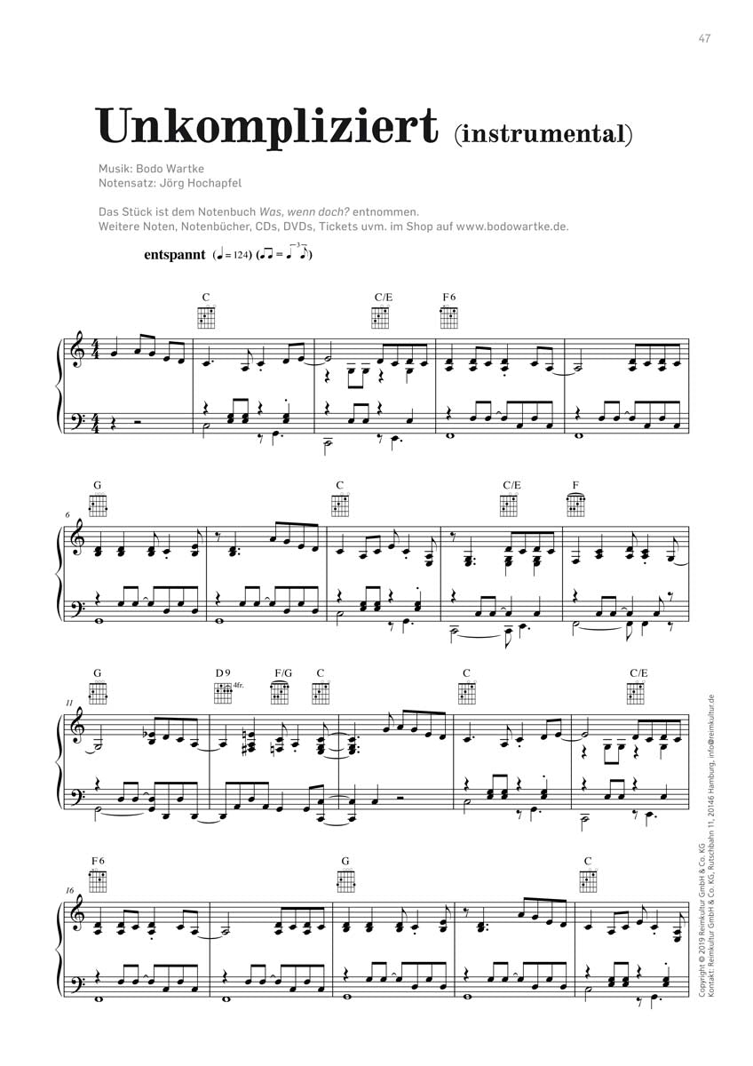 Bodo Wartke – Noten PDF