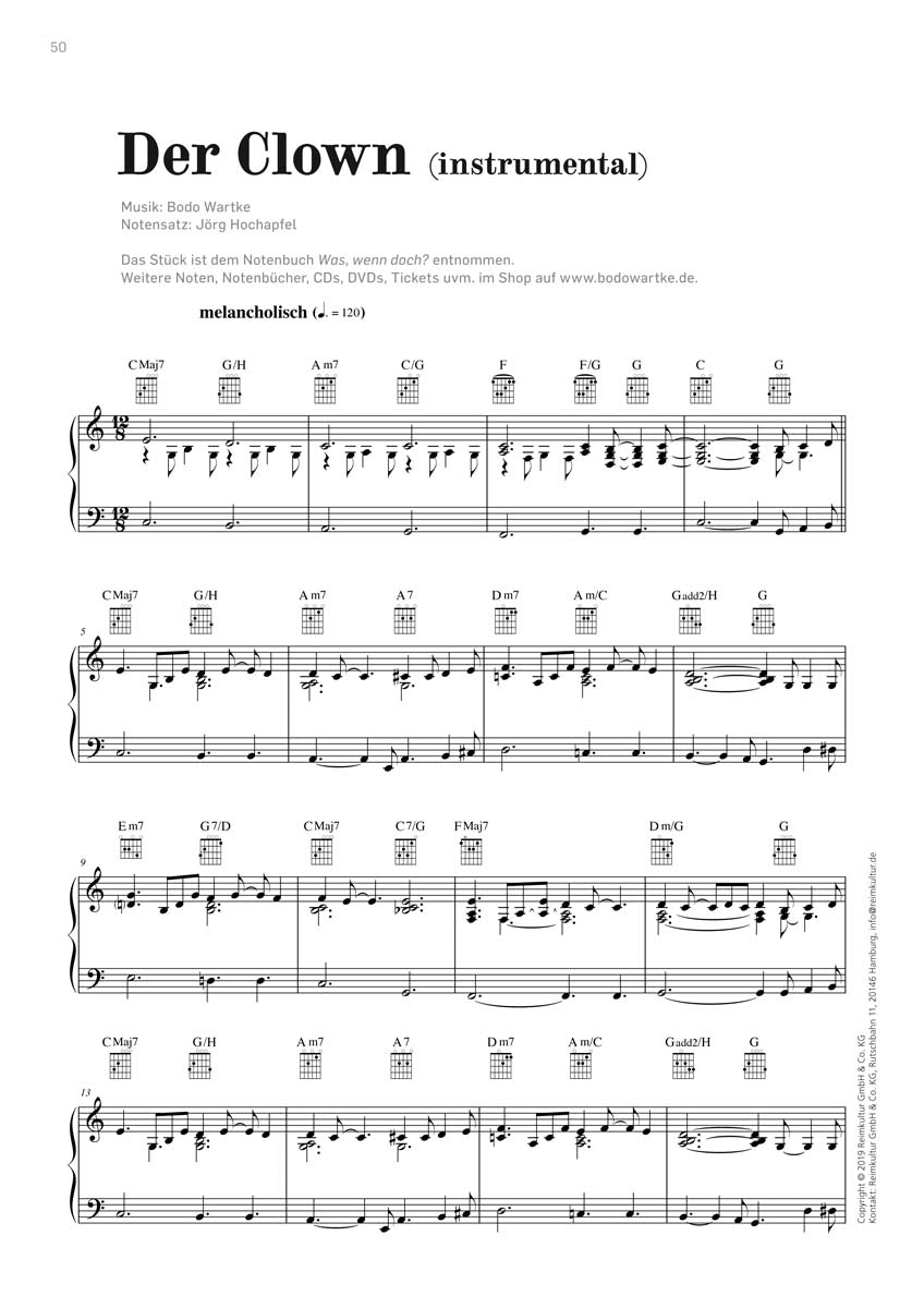 Bodo Wartke – Noten PDF