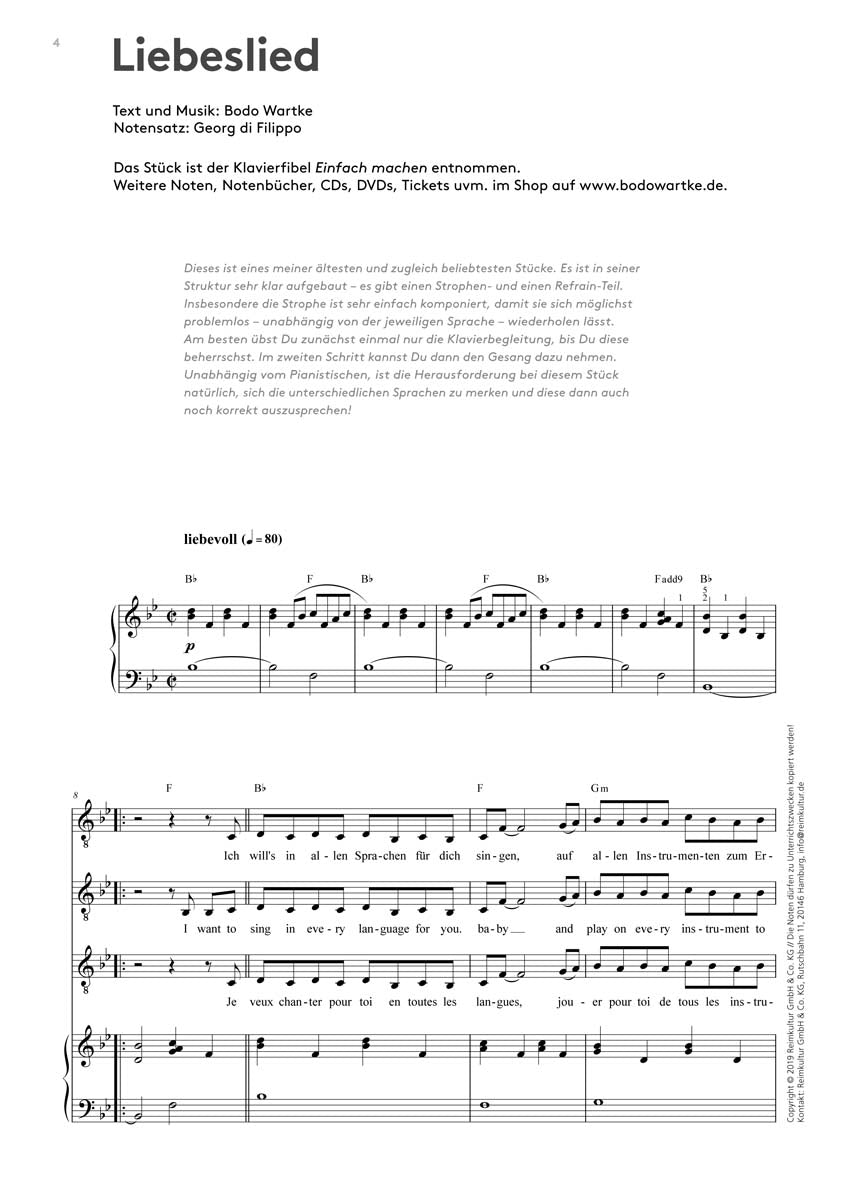 Bodo Wartke – Noten PDF