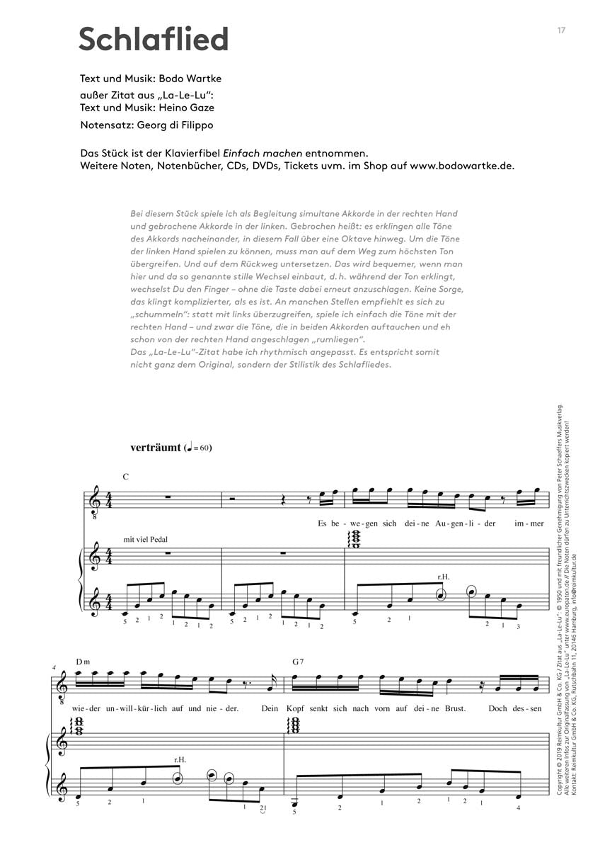 Bodo Wartke – Noten PDF