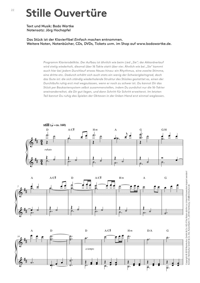Bodo Wartke – Noten PDF