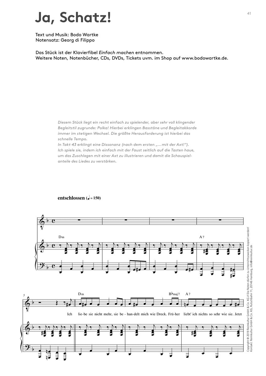 Bodo Wartke – Noten PDF