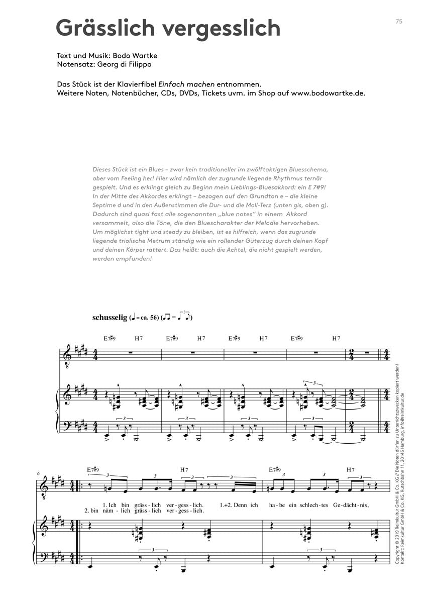 Bodo Wartke – Noten PDF