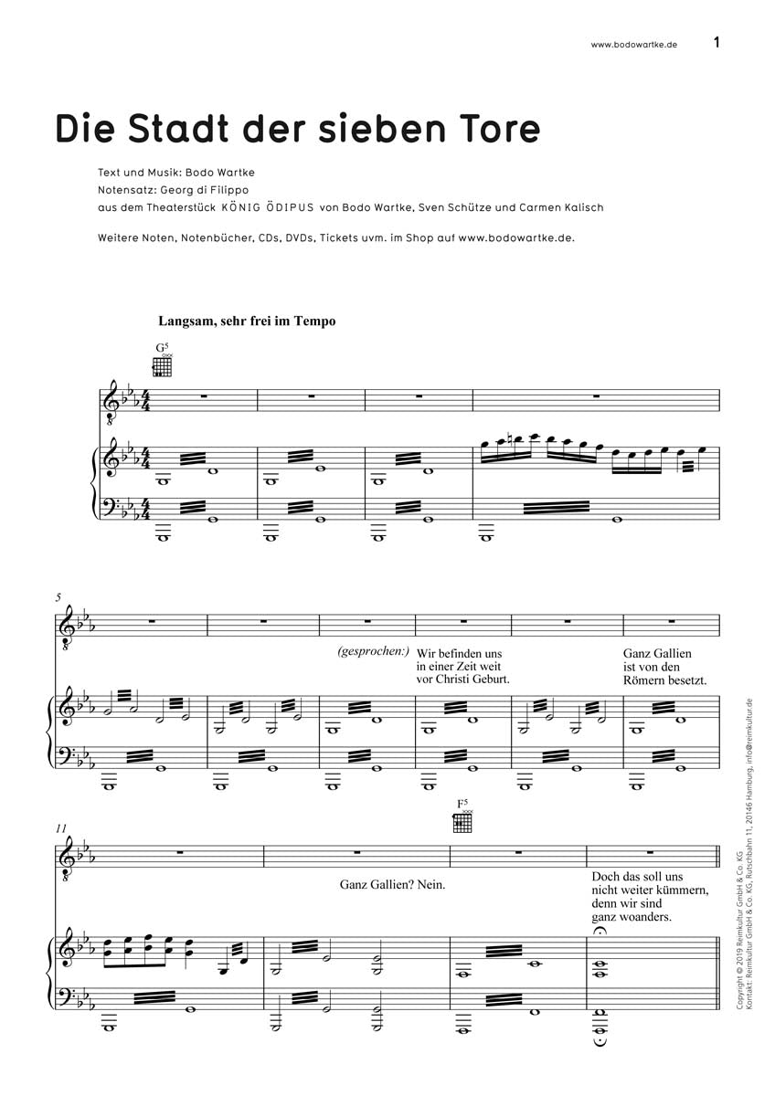 Bodo Wartke – Noten PDF