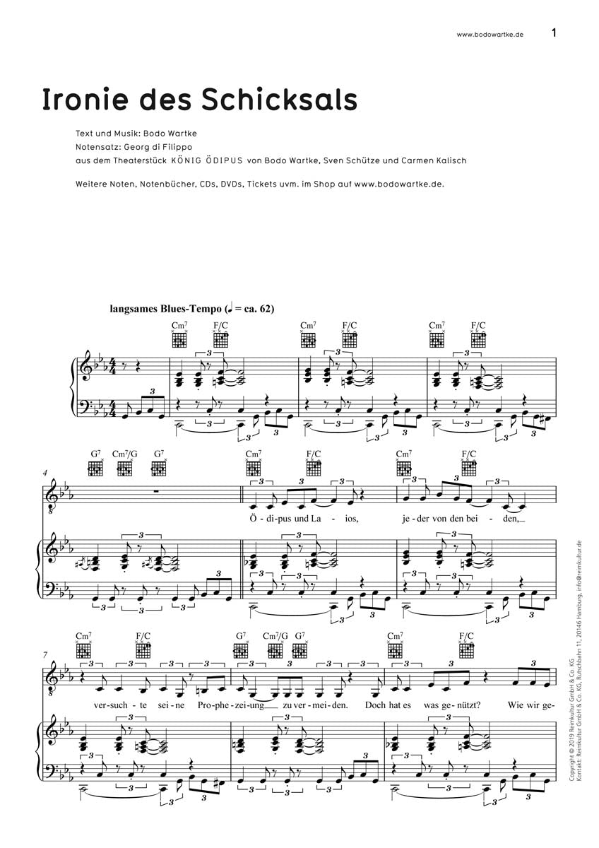 Bodo Wartke – Noten PDF