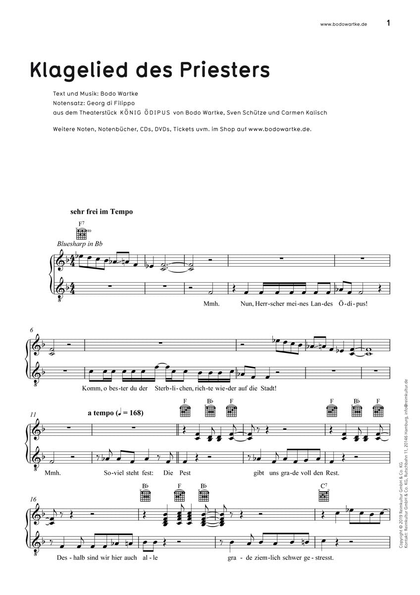 Bodo Wartke – Noten PDF