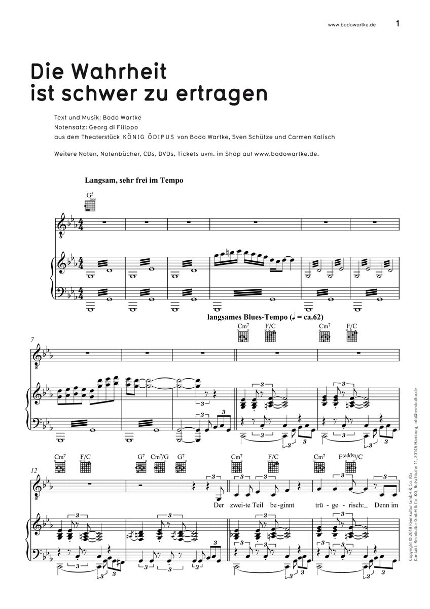 Bodo Wartke – Noten PDF