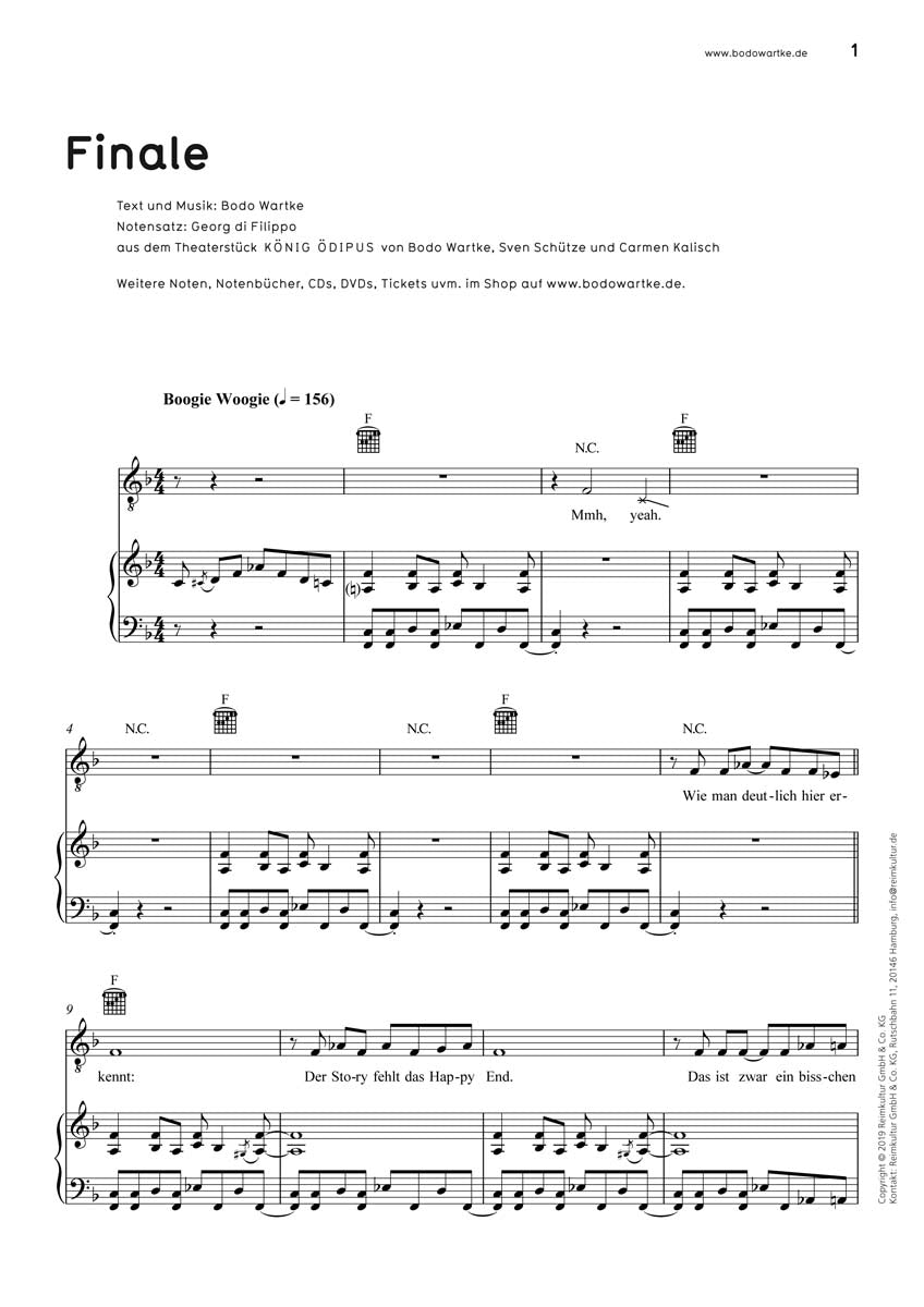 Bodo Wartke – Noten PDF