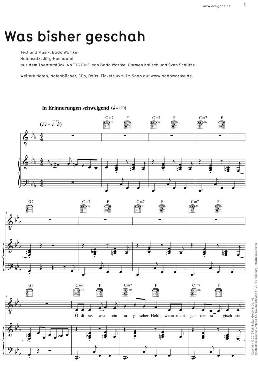 Bodo Wartke – Noten PDF
