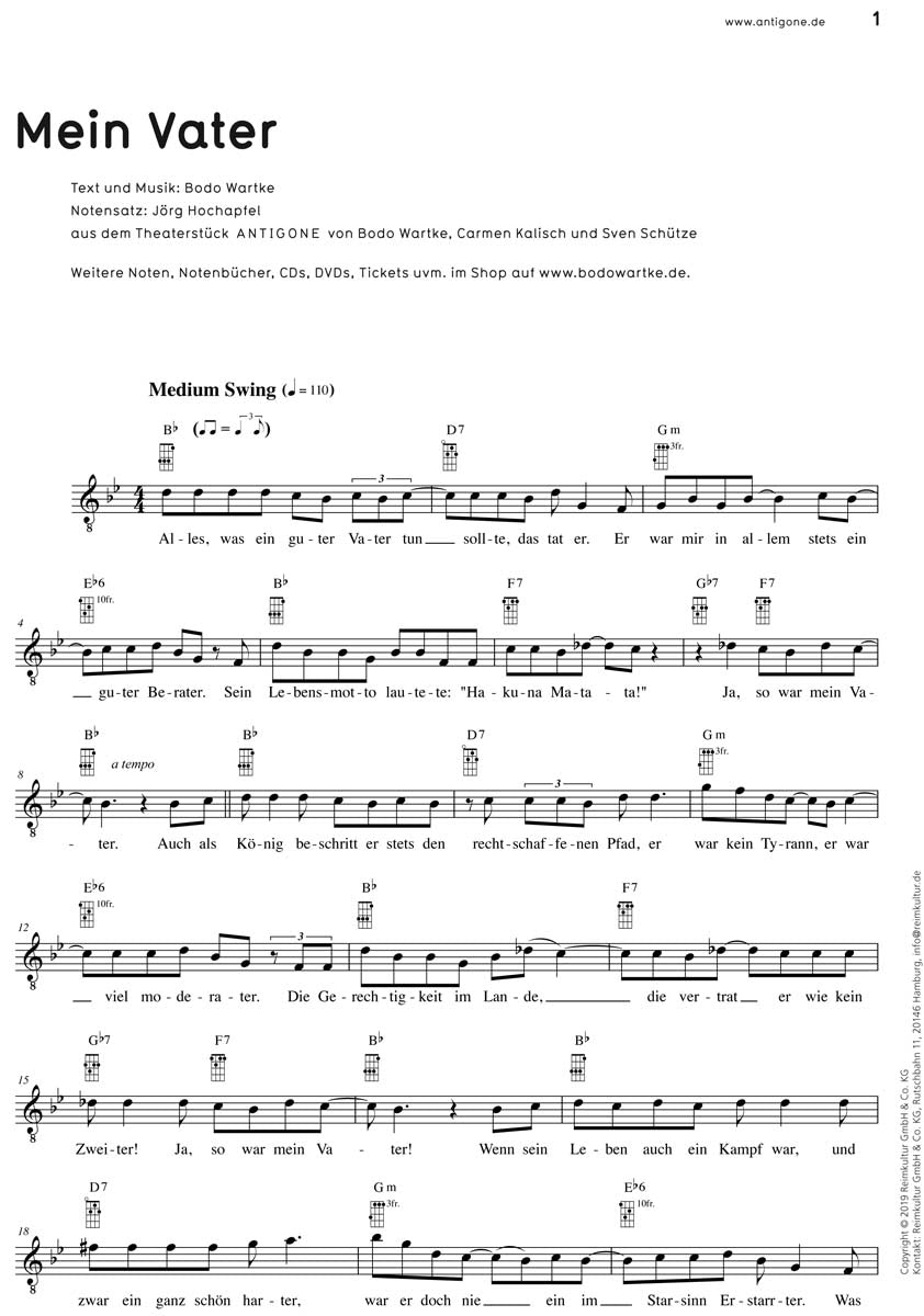 Bodo Wartke – Noten PDF