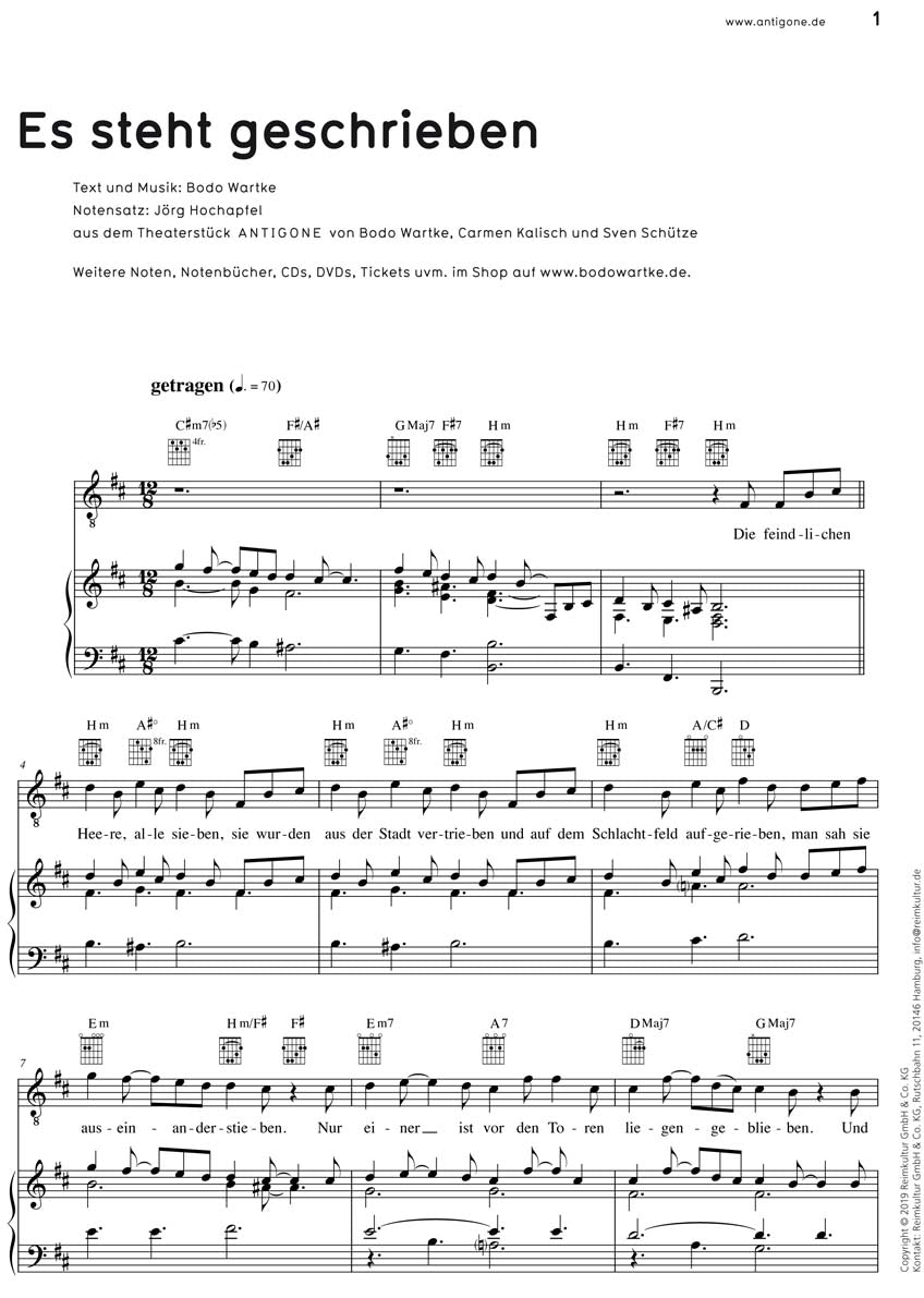 Bodo Wartke – Noten PDF