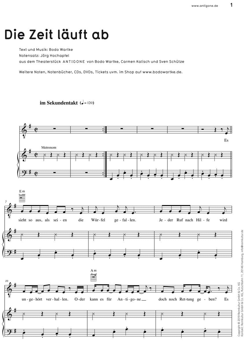 Bodo Wartke – Noten PDF