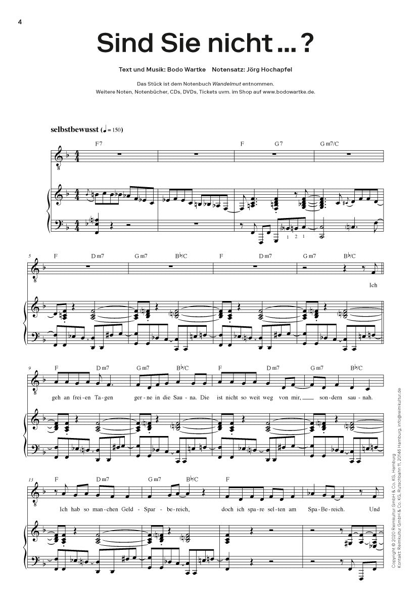 Bodo Wartke – Noten PDF