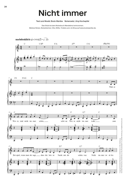 Bodo Wartke – Noten PDF