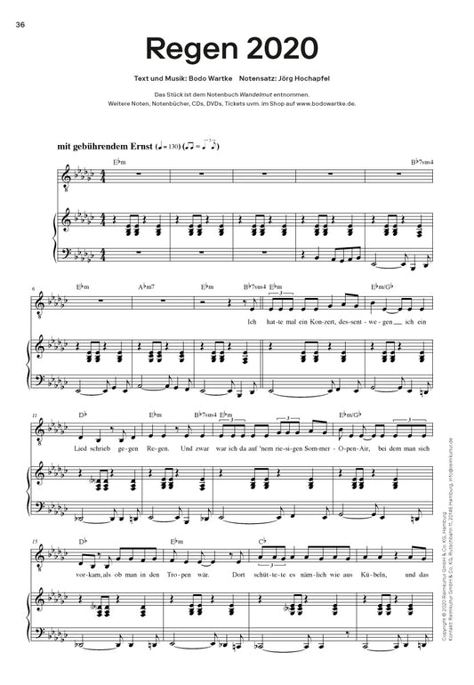 Bodo Wartke – Noten PDF