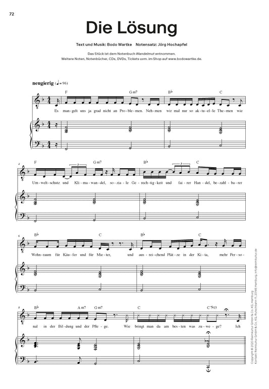 Bodo Wartke – Noten PDF