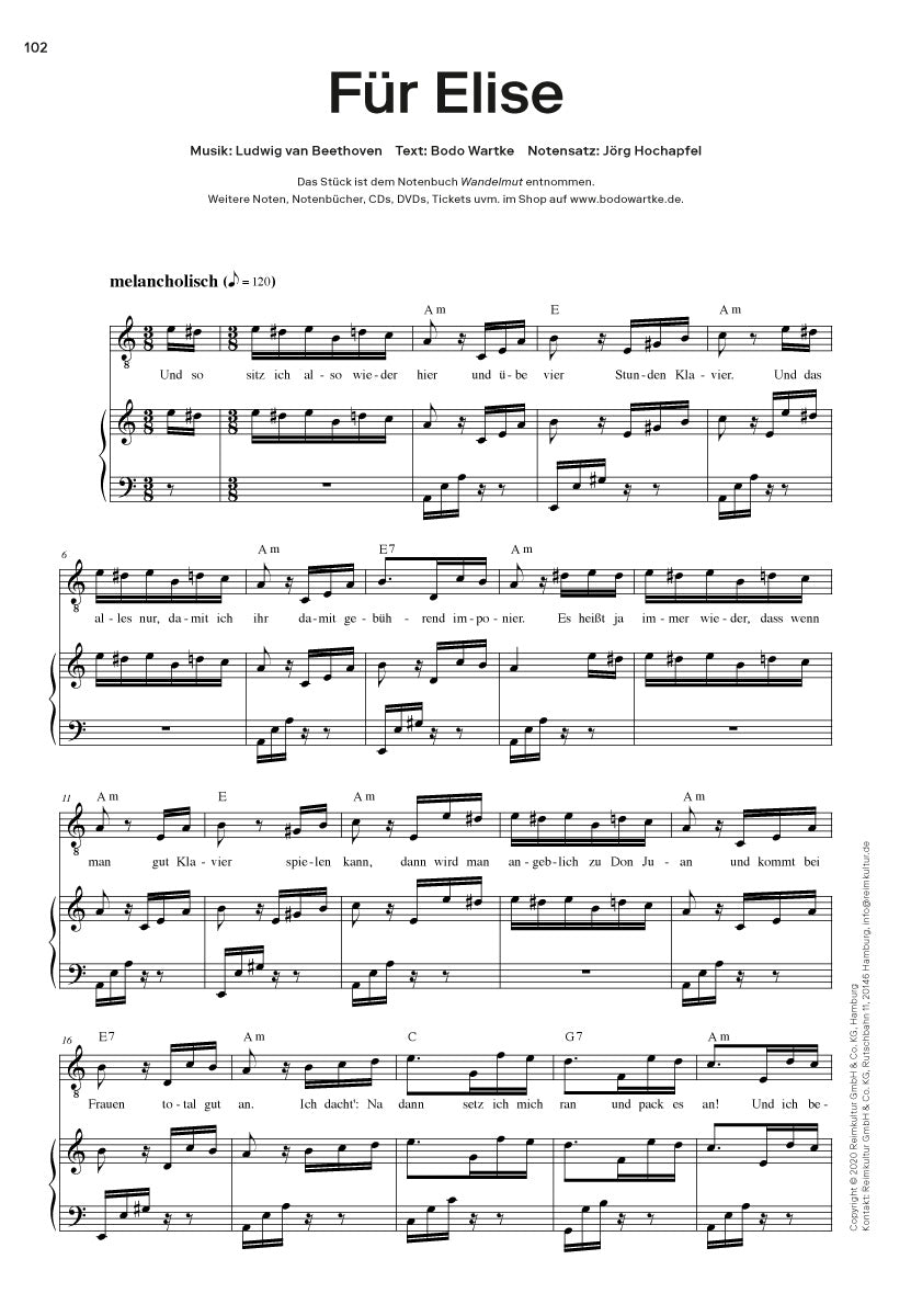 Bodo Wartke – Noten PDF